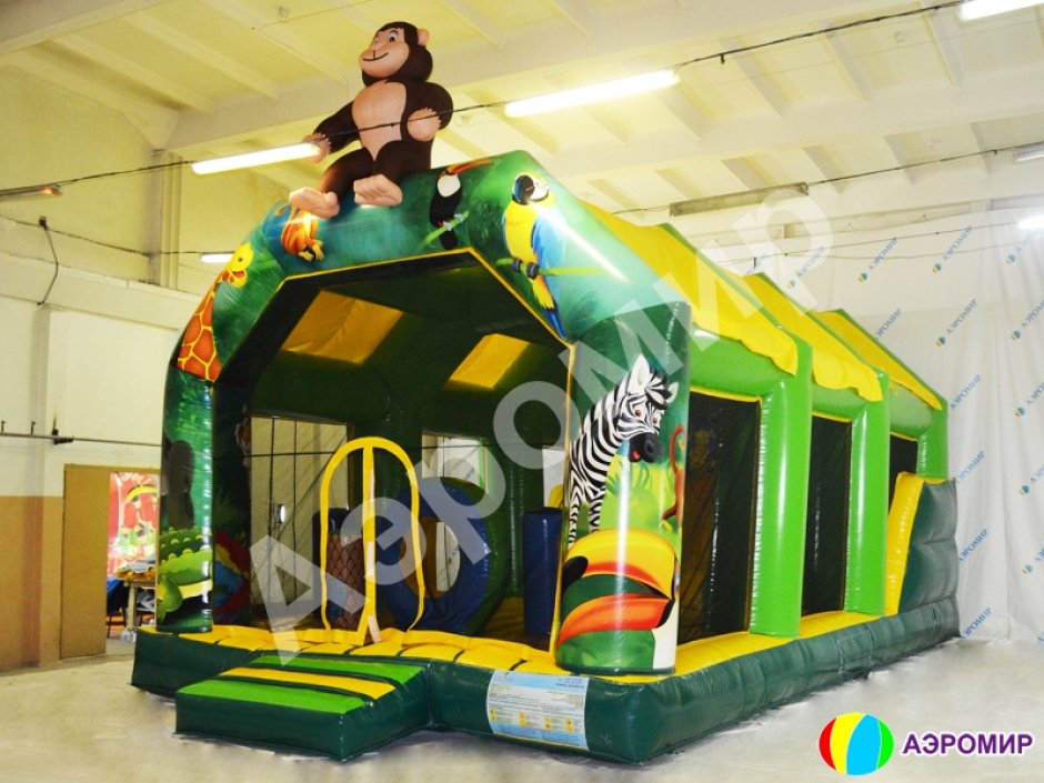 Надувной батут Кинг-Конг — с крышей для улицы и бизнеса на 35 м²