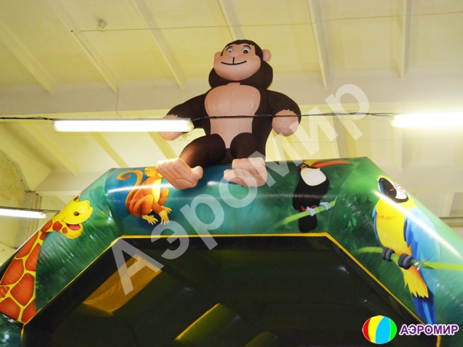 Надувной батут Кинг-Конг — с крышей для улицы и бизнеса на 35 м²