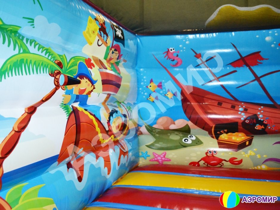 Надувной игровой центр Водный мир — из двух комнат с наполнением «под ключ» на 20 м²