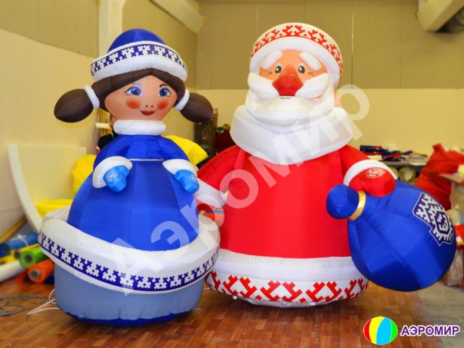 Комплект новогодних фигур Дед Мороз, Снегурочка, Ёлка стандарт