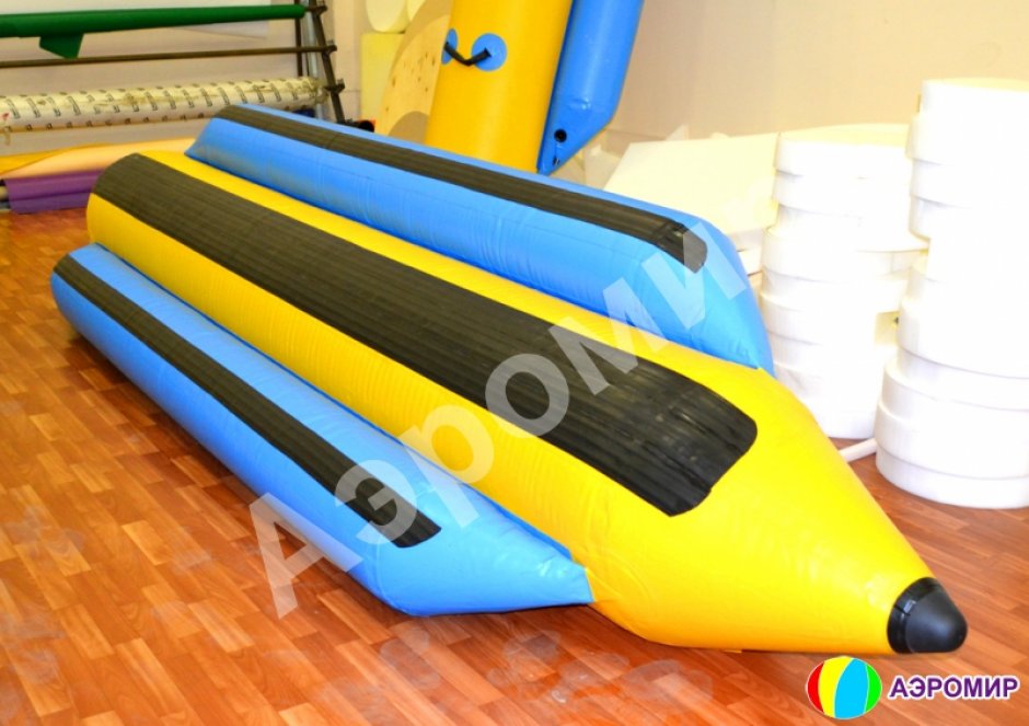 Банан надувной зимний — аттракцион банан-сани на 3, 4 или 5 мест