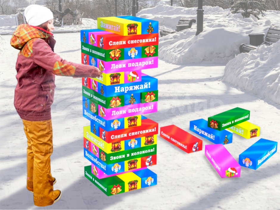 Гигантская дженга — популярная игра формата XXL