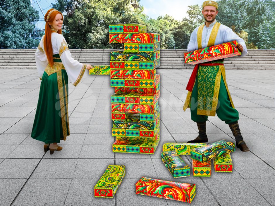 Гигантская дженга — популярная игра формата XXL