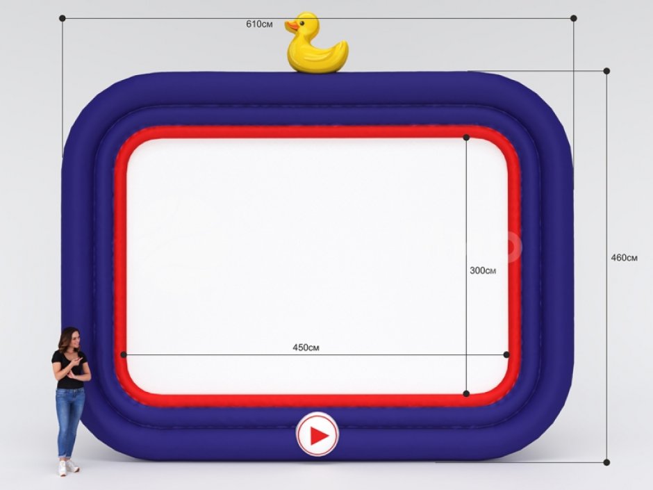 Надувной экран по индивидуальному заказу