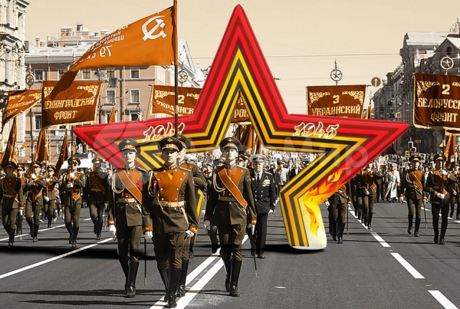 Надувная арка Звезда – торжественное оформление Дня Победы,