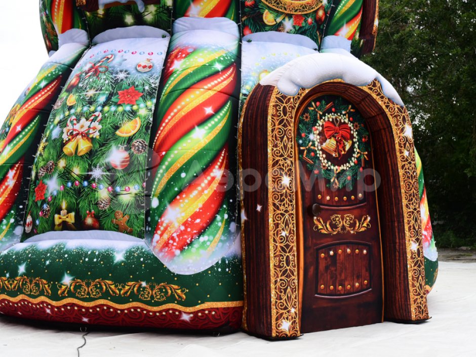 Ёлка дом — новогодняя надувная конструкция с фото зоной внутри