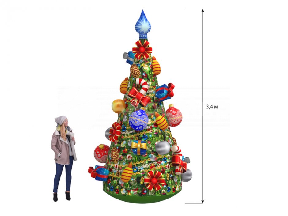 Новогодняя надувная Ёлка в исполнении Эксклюзив