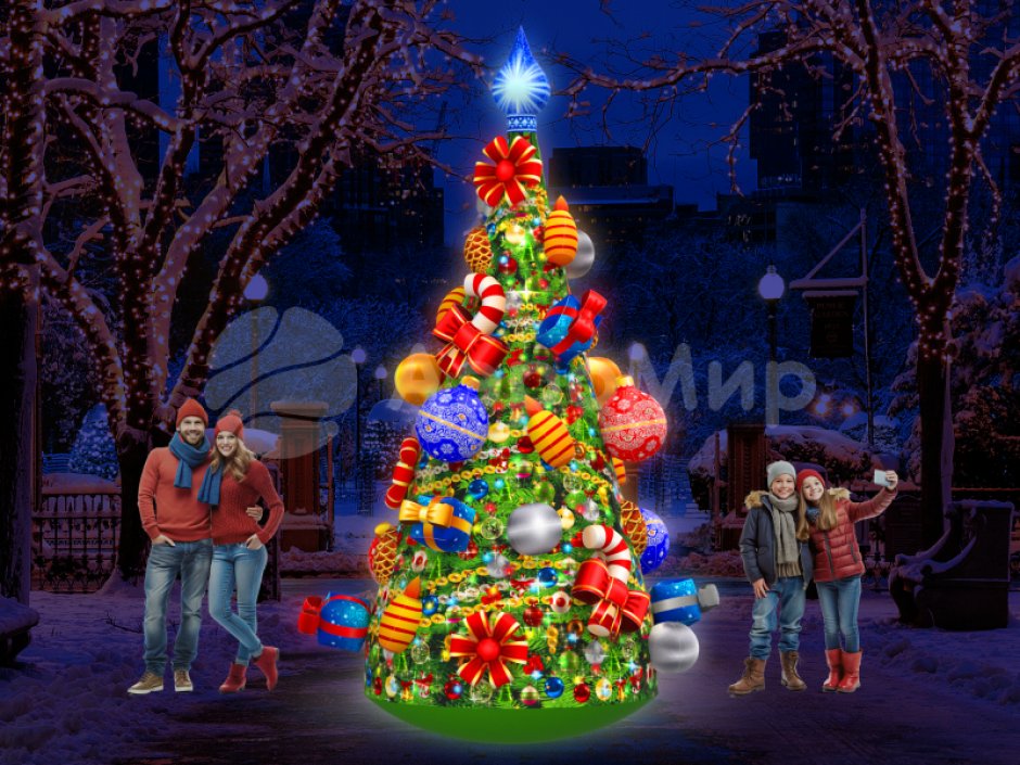 Новогодняя надувная Ёлка в исполнении Эксклюзив
