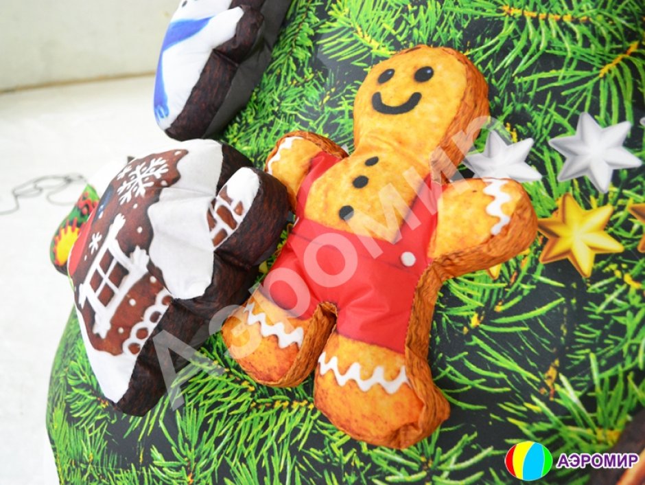 Большая надувная Ёлка с новогодними игрушками