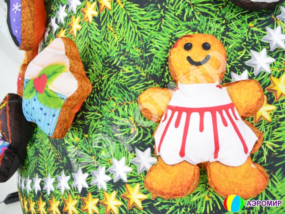 Большая надувная Ёлка с новогодними игрушками