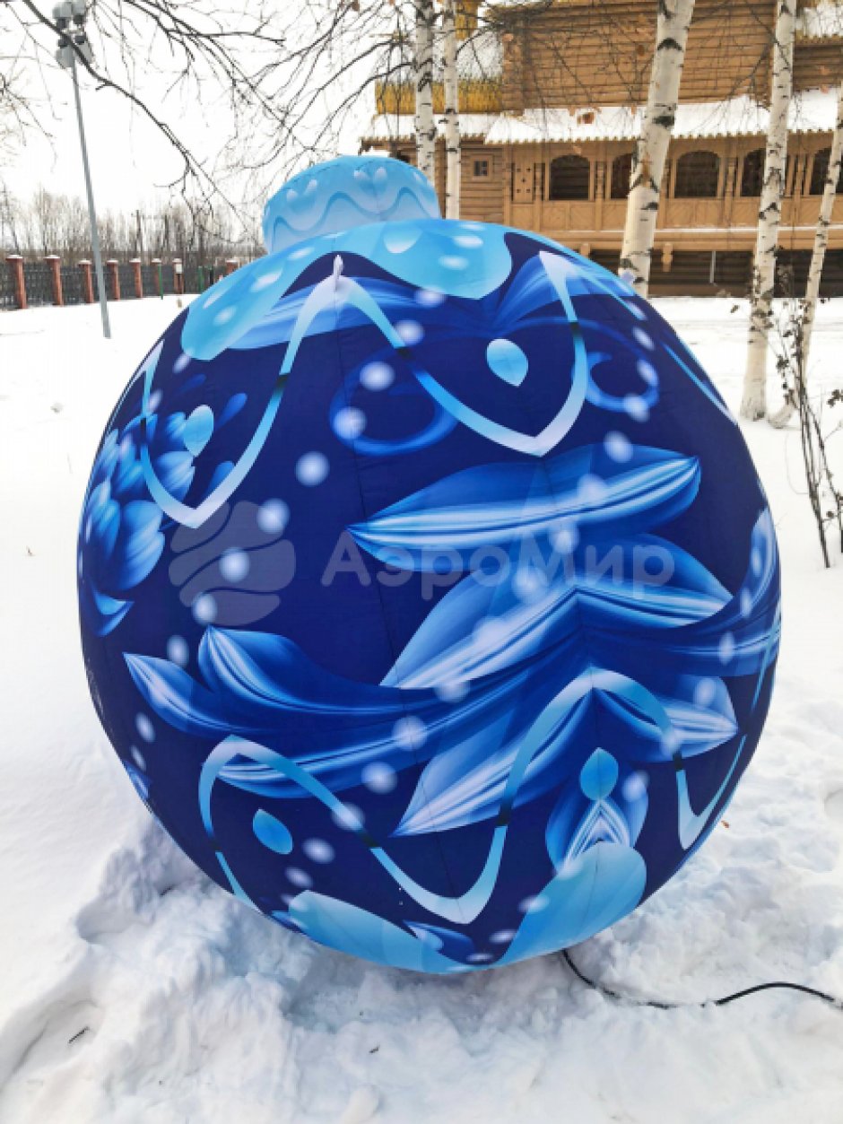Надувные ёлочные шары с подсветкой