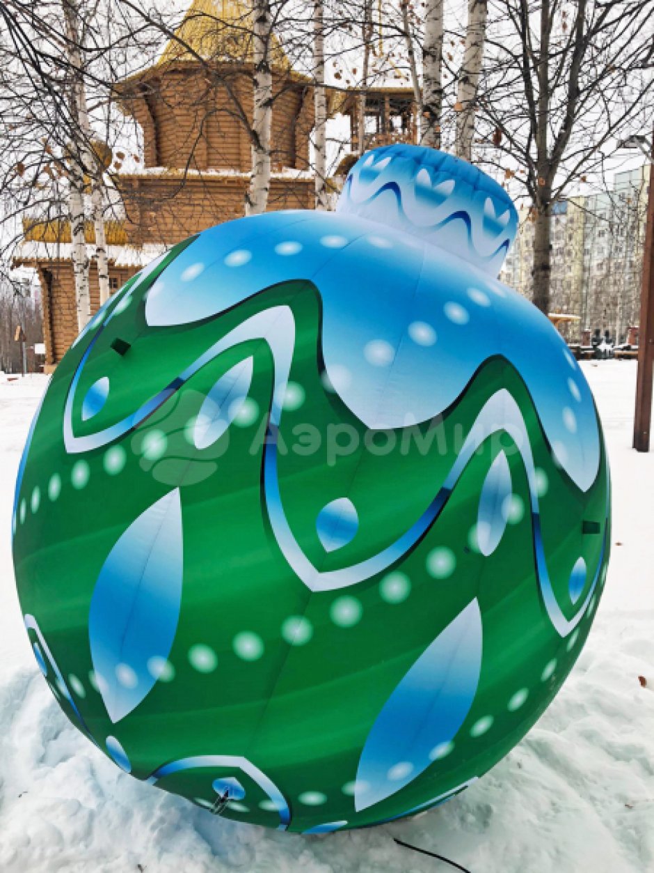 Надувные ёлочные шары с подсветкой