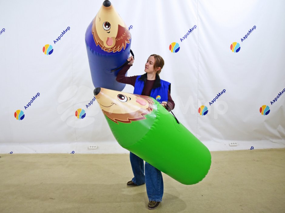 Надувная торпеда Скачки на ёжике — реквизит для эстафет, соревнований и веселых стартов