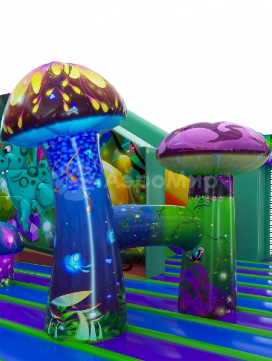 Большая фантазия — надувной батут площадью 110 м²