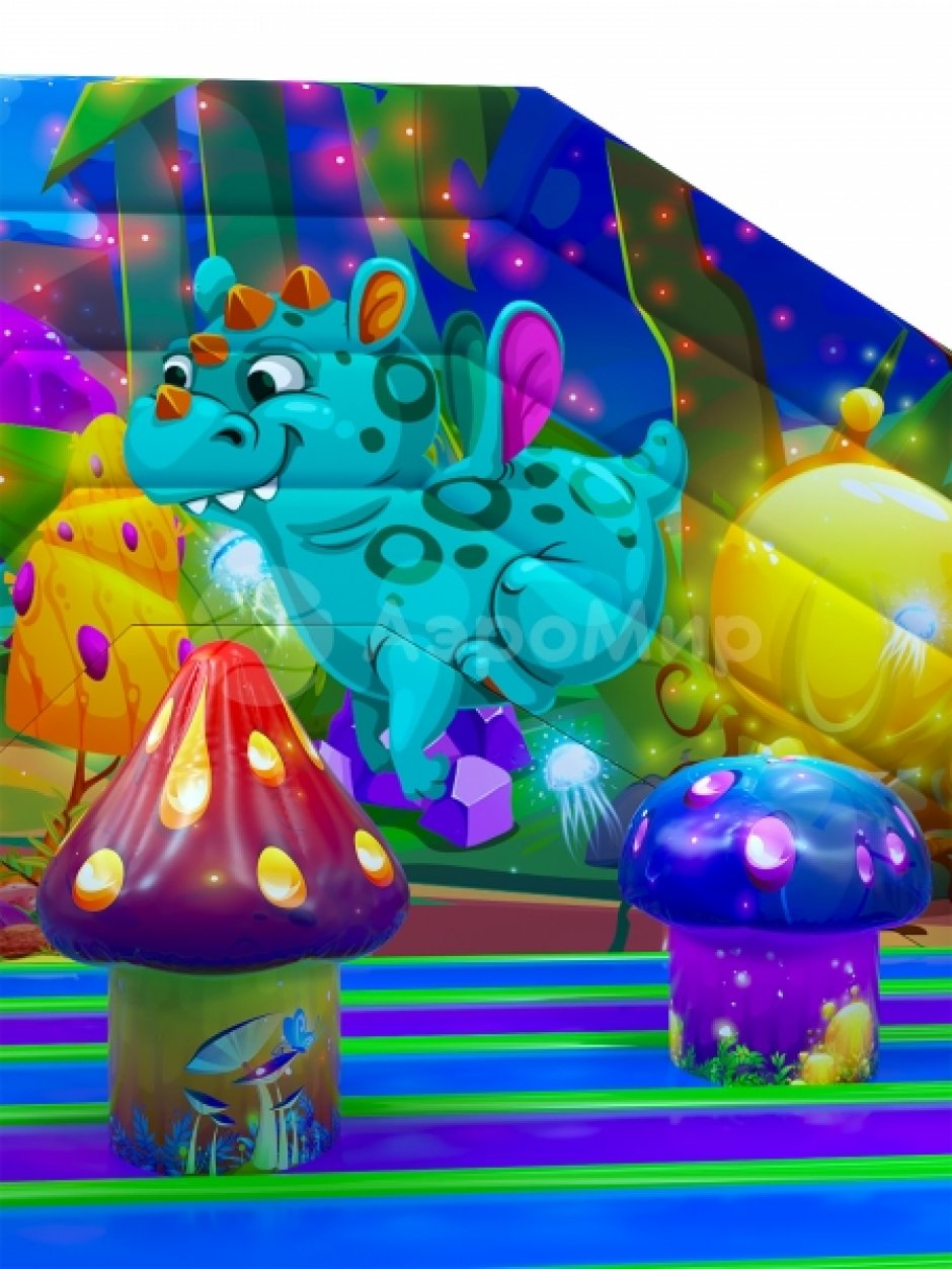 Большая фантазия — надувной батут площадью 110 м²