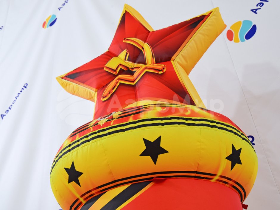 Колонна со звездой — торжественное оформление 9 мая