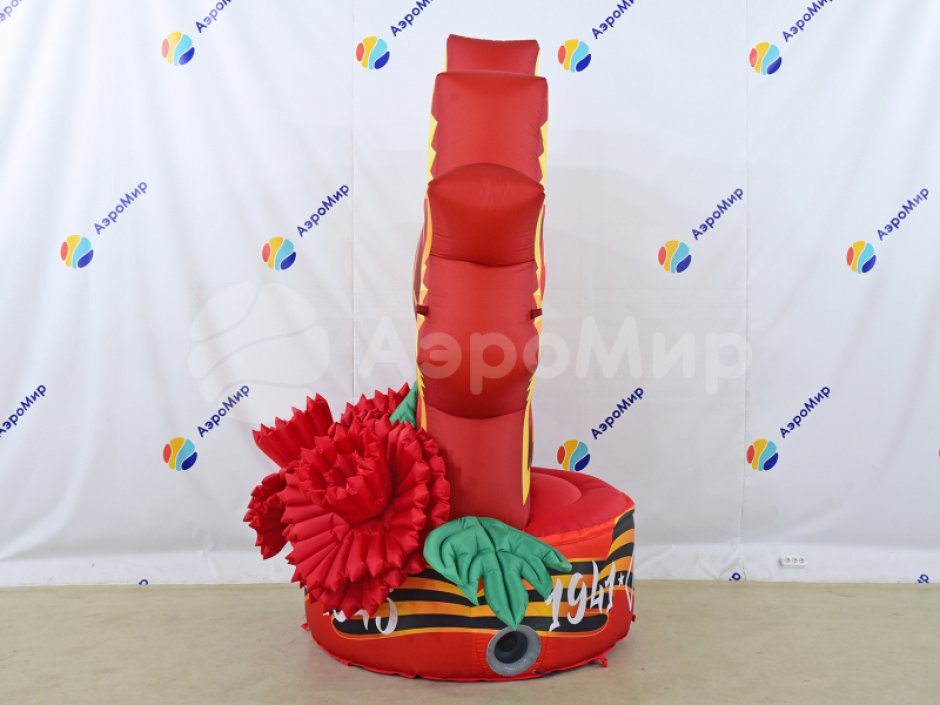 Надувная Звезда — декоративная фигура на опоре