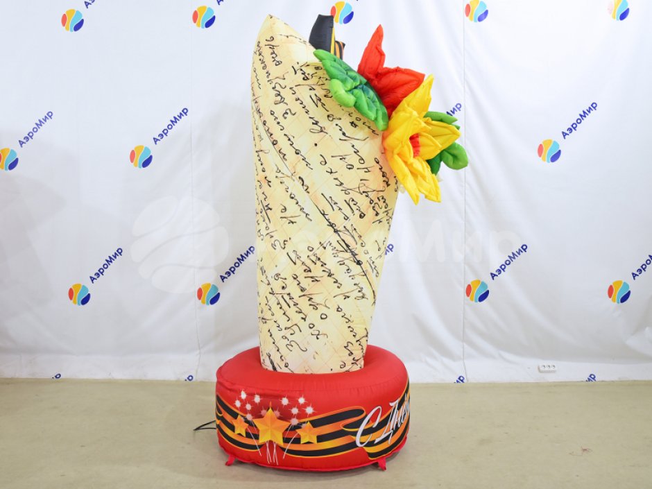 Конверт с цветами ко Дню Победы