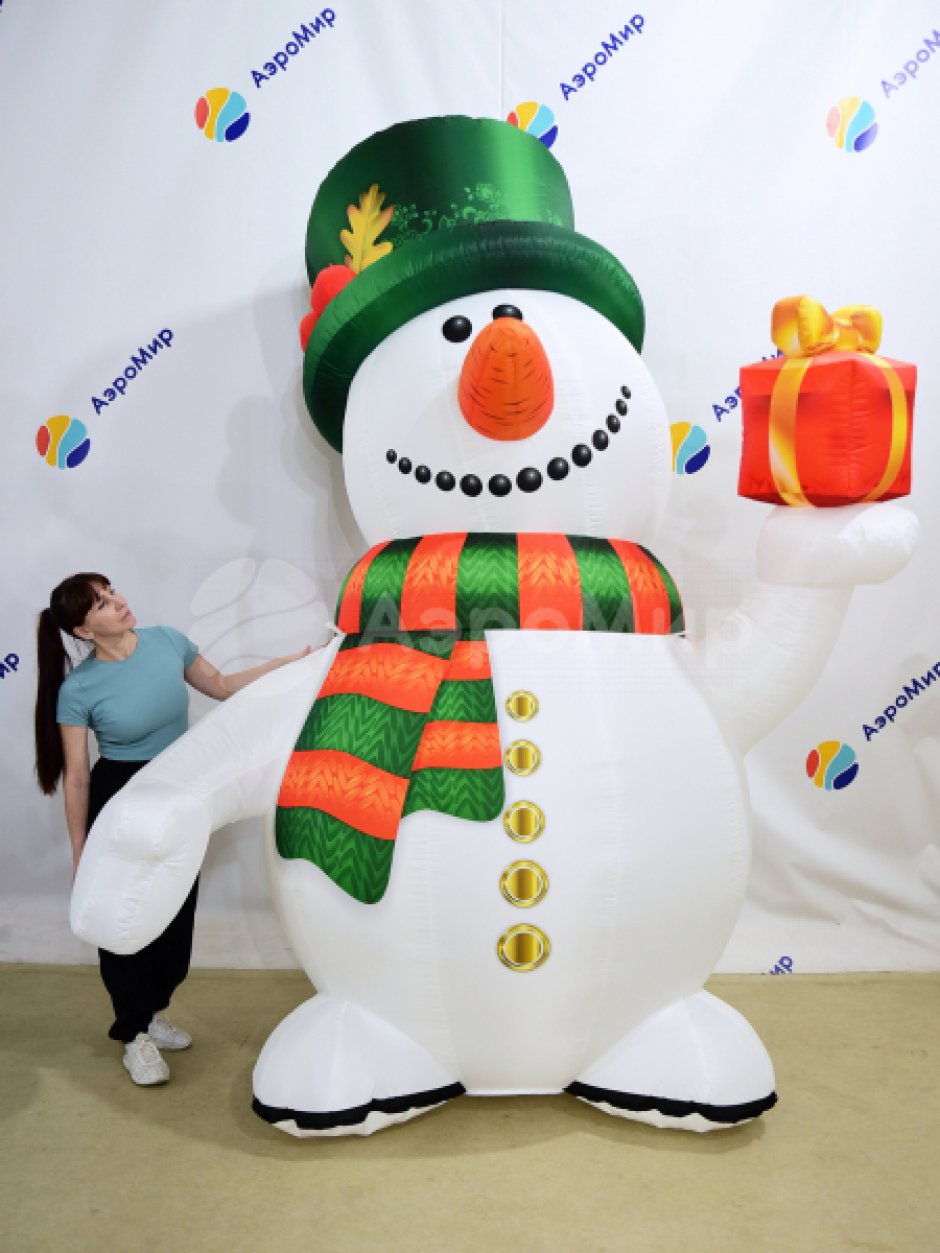 Надувной Снеговик Премиум 2.0 для оформления праздничной площадки