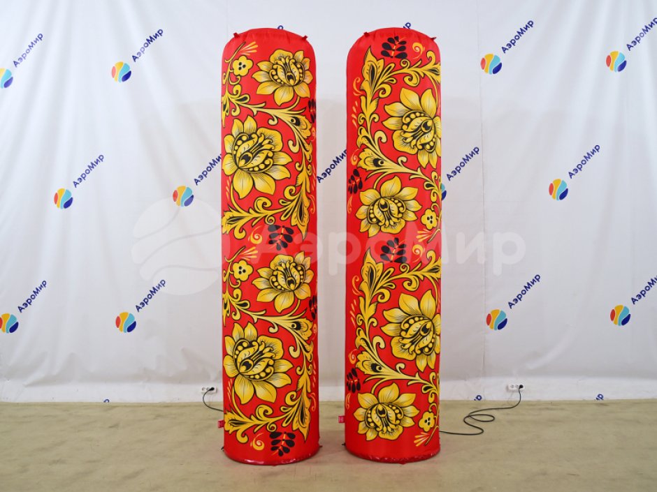 Надувной столб хохлома с подсветкой