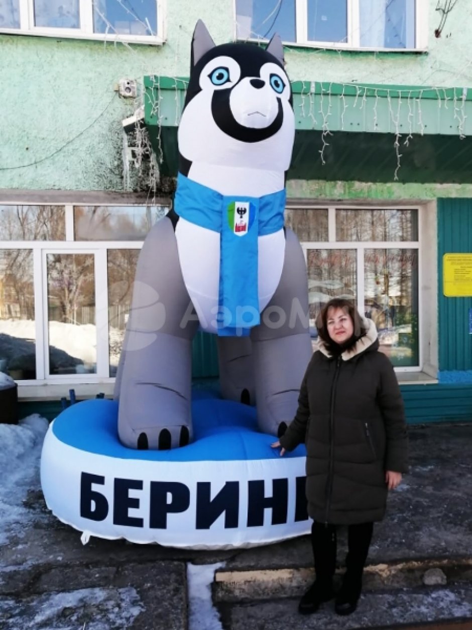 Надувная собака, хаски, овчарка