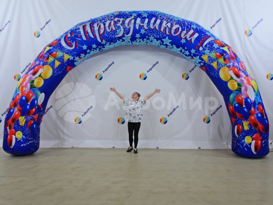 Надувная арка круглая — полноцветная печать