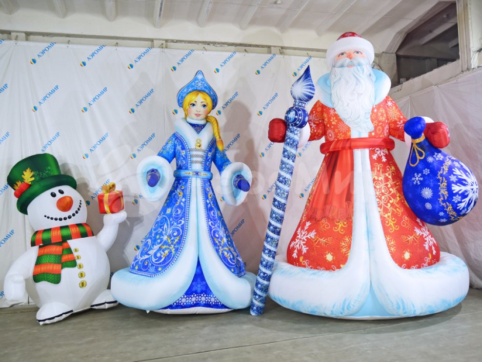Надувной Снеговик Премиум 2.0 для оформления праздничной площадки