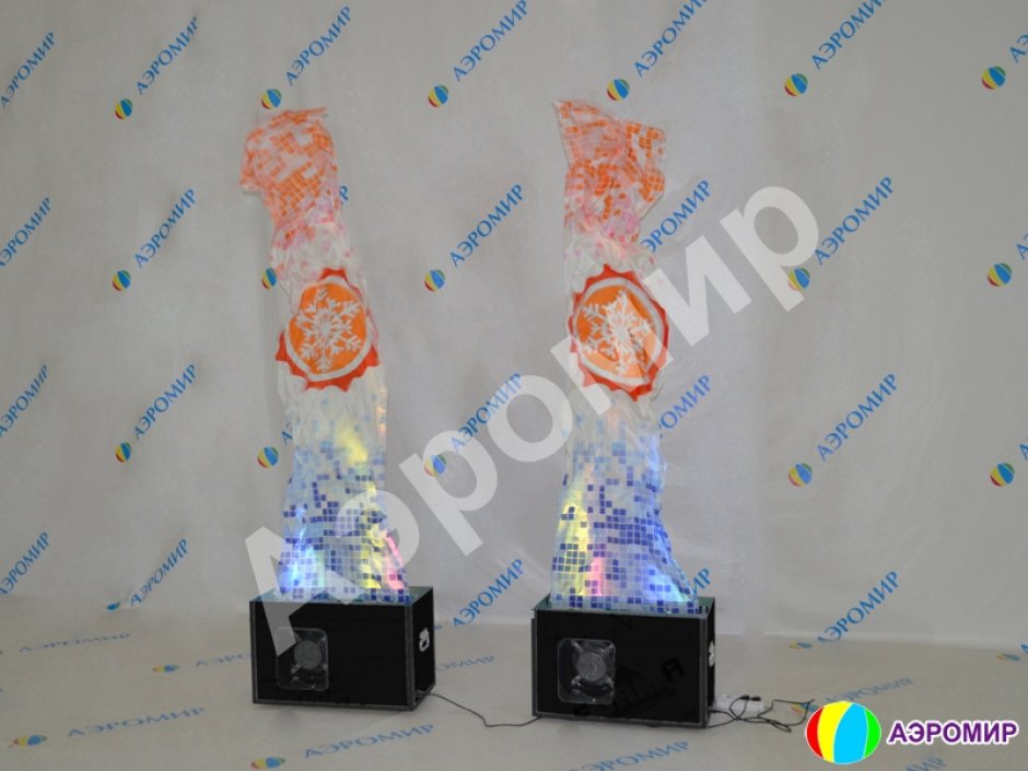 Имитация пламени с нанесением логотипа и фирменного стиля