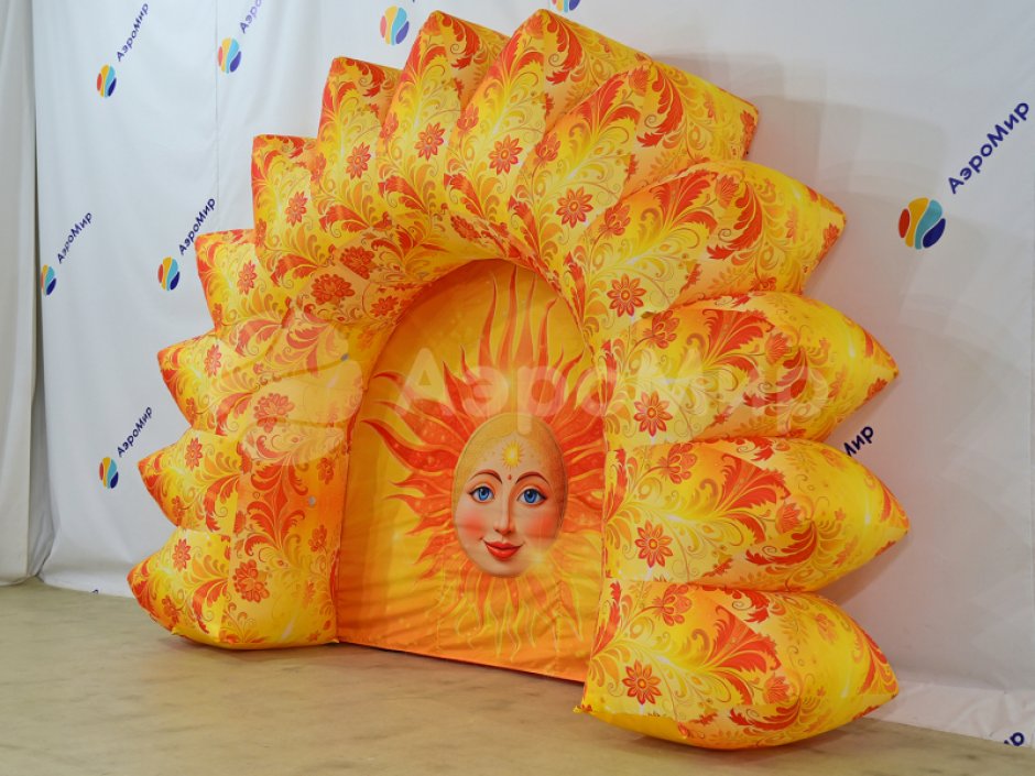 Яркая фотозона солнце для фестивалей