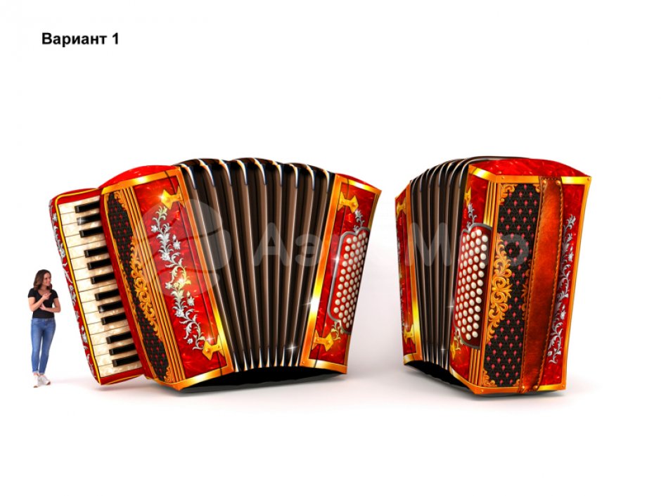 Надувная гармонь — большая фигура-декорация на праздник
