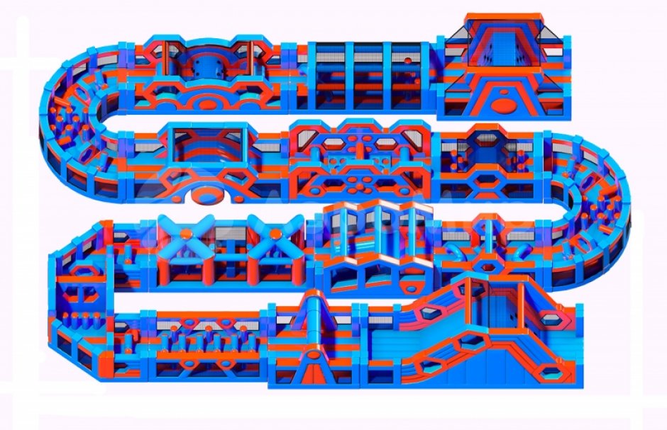 Надувная полоса препятствий СНП-67 — из пятнадцати модулей