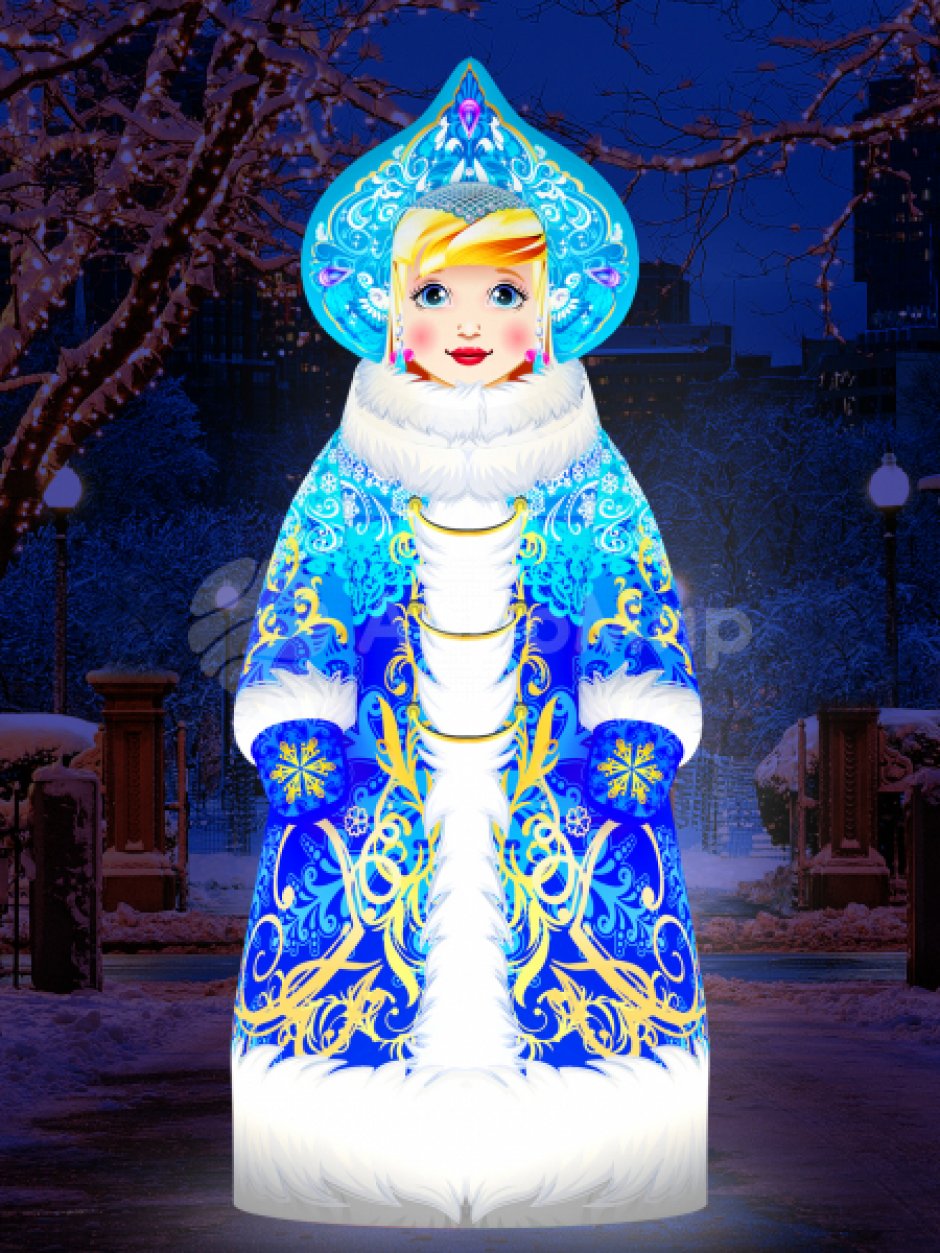 Гигантская надувная фигура Снегурочка