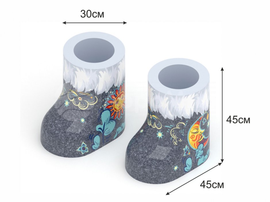 Командный игровой реквизит Гигантские валенки — для эстафет, забегов и игр