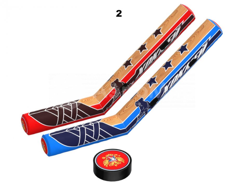 Гигантский хоккей — огромные клюшки и шайба для развлечения и командных игр