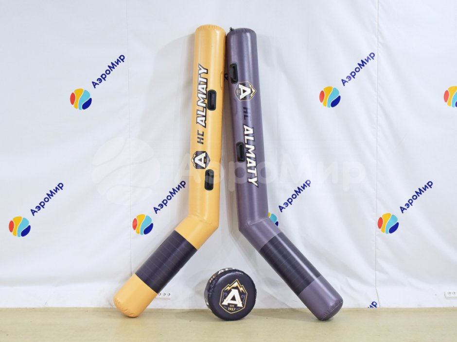 Гигантский хоккей — огромные клюшки и шайба для развлечения и командных игр