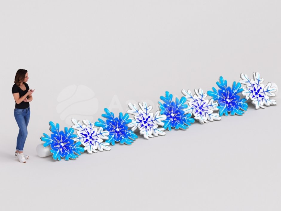 Надувная гирлянда «Снежинки 1»