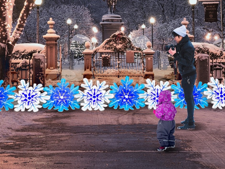 Надувная гирлянда «Снежинки 1»