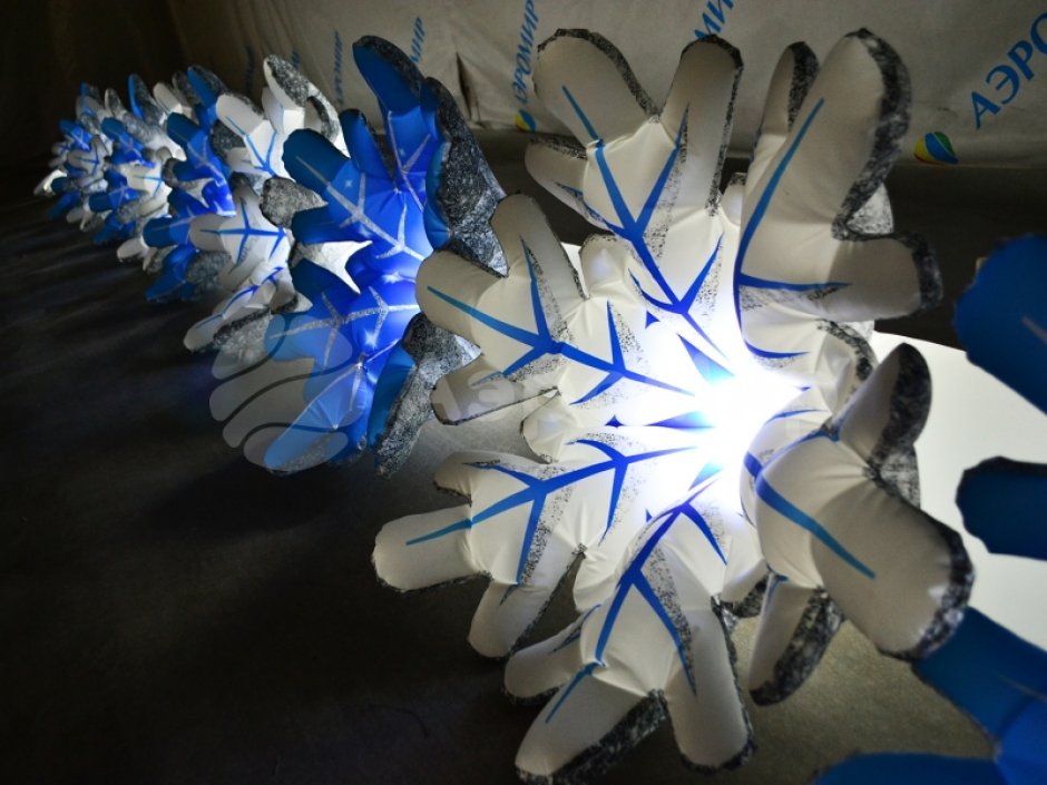 Надувная гирлянда «Снежинки 1»