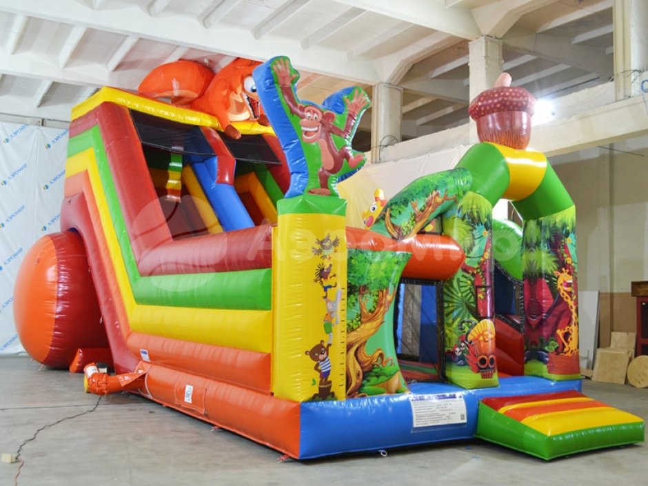 Надувной батут-горка Белка — площадью 40 м²