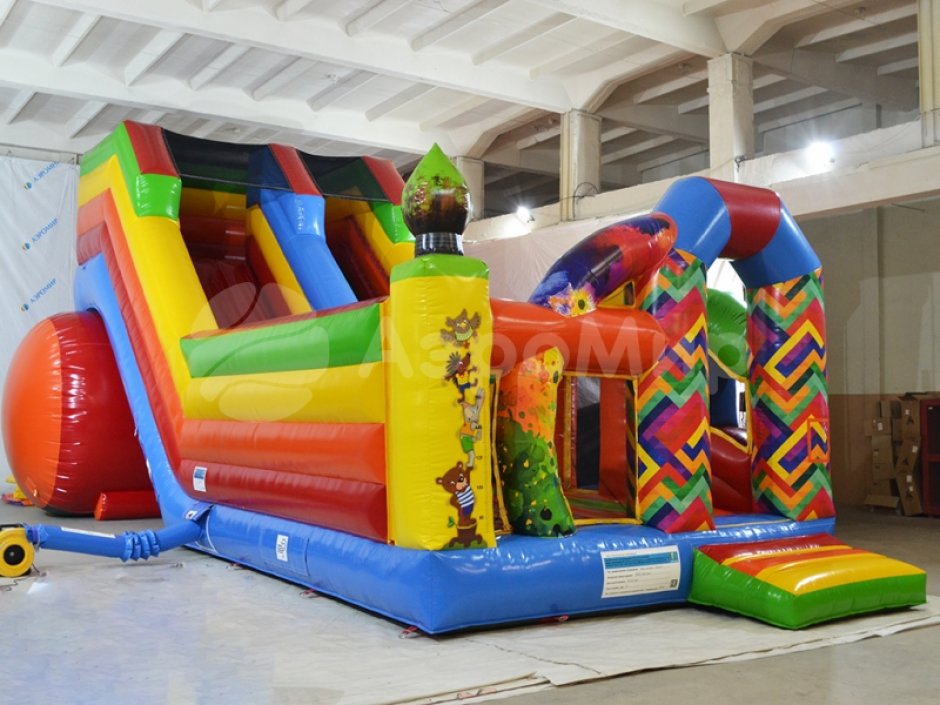 Надувной батут-горка Краски — для бизнеса с на ~ 50 м²