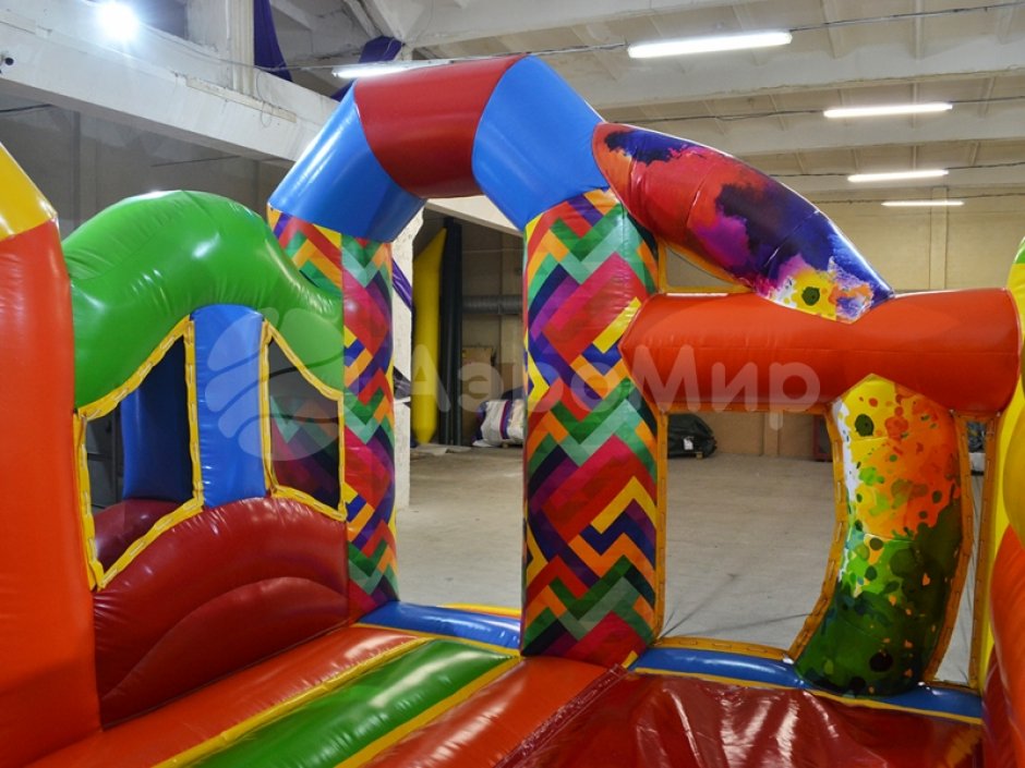 Надувной батут-горка Краски — для бизнеса с на ~ 50 м²