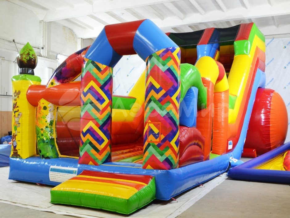 Надувной батут-горка Краски — для бизнеса с на ~ 50 м²