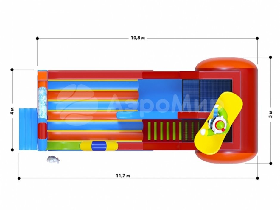 Зимняя горка Мишка
