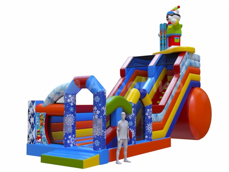 Зимняя горка Мишка