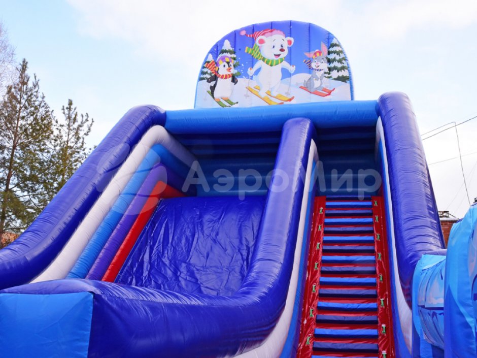 Зимняя горка Снежная — надувной аттракцион для катания