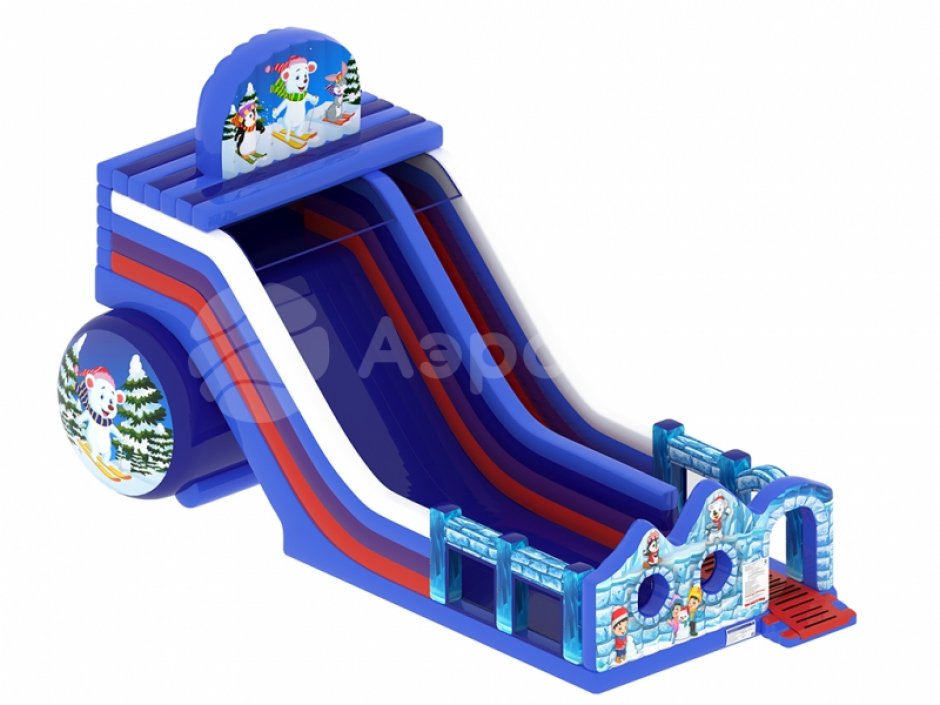 Зимняя горка Снежная — надувной аттракцион для катания