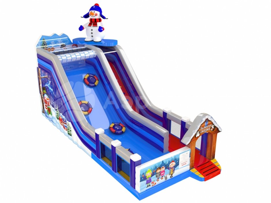 Надувная горка БС-102 «Зимняя сказка»