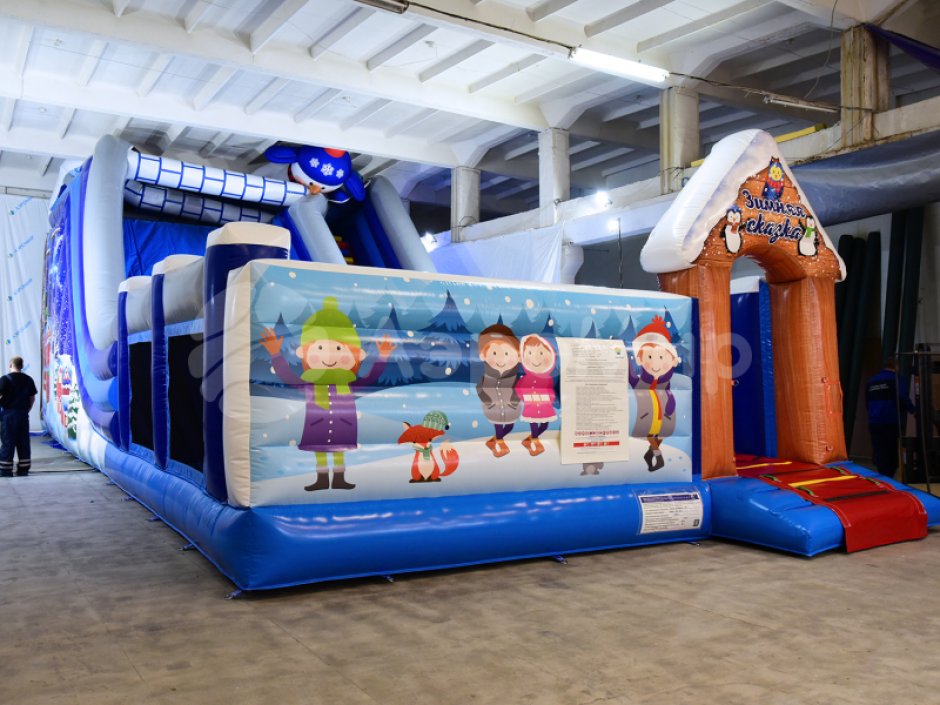 Надувная горка БС-102 «Зимняя сказка»