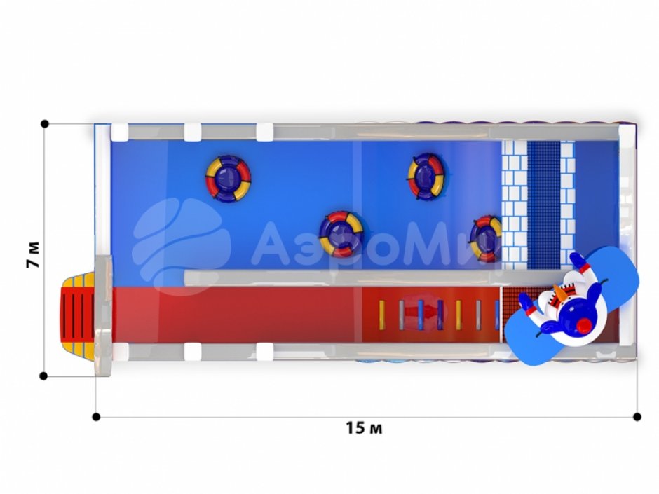 Надувная горка БС-102 «Зимняя сказка»