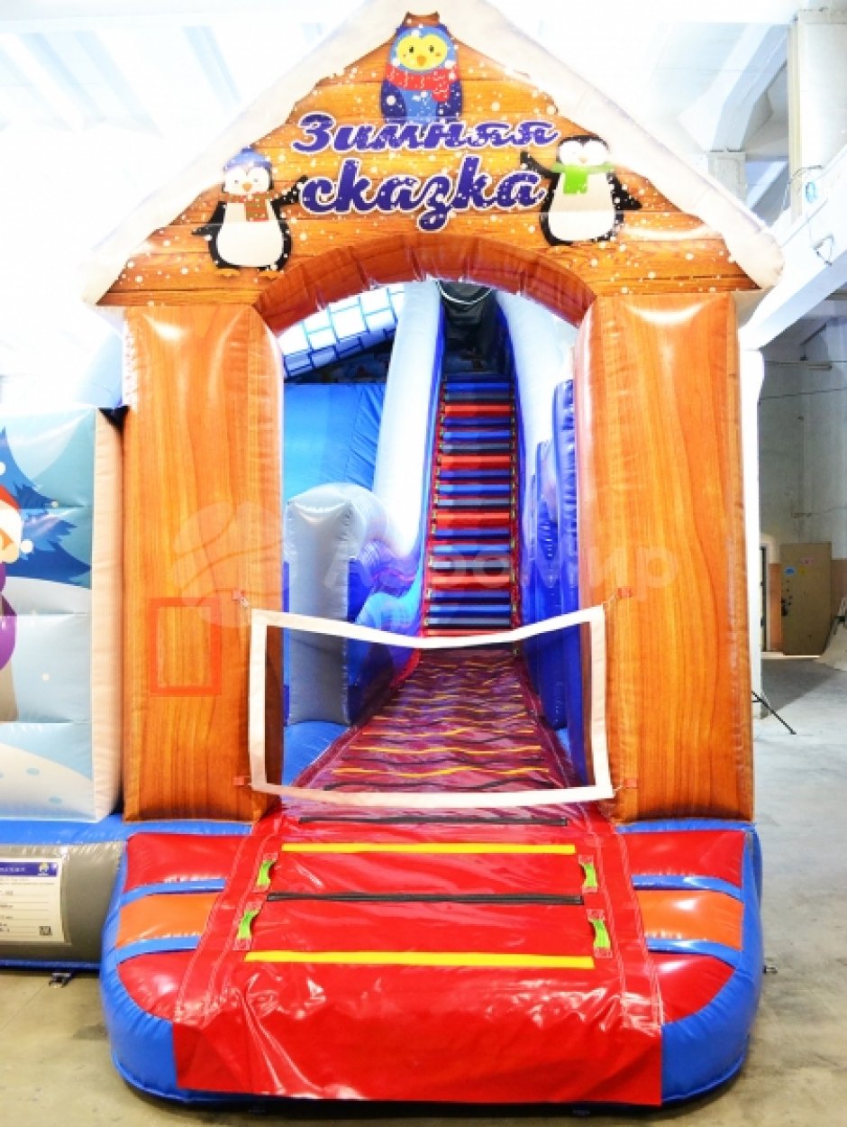 Надувная горка БС-102 «Зимняя сказка»